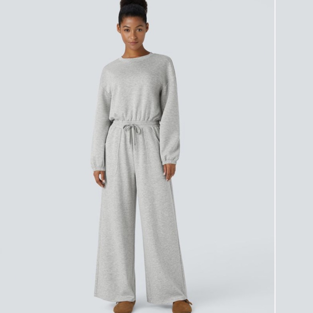 Gray Sweat Jumpsuit
